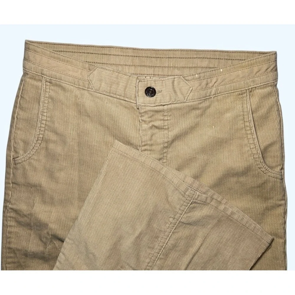 Vintage Levis 625 Tan Corduroy Bell Bottom Flare Pants White Tab 625-1521 30x31